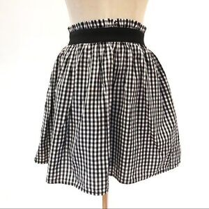 Vero Moda Lina Mini Skirt Black White Check Full XS NEW with Tags